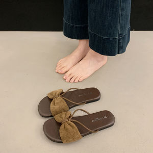 ZHENMO | Stylish Bow Flip Flop Sandals Anti-Slip Flat Casual