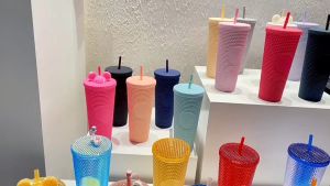 Ly Cốc Nhựa Starbuck  710ml Dòng Durian Vân Kim Cương Tông Màu Pastel Siêu Xinh