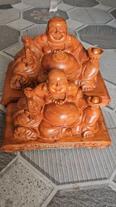 Tượng phật Di Lặc gỗ Hương siêu đẹp vạn sự như ý ngang 30cm