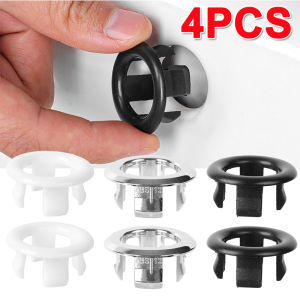 4Pcs Round Overflow Cover Basin Drain Cap Wash Basin Hollow Overflow Rings Bathroom Kitchen Basin Sink Overflow Cover Basin Decoration