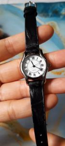 Đồng hồ nữ NOEVIR size:24mm dây da màu đen second hand si nhật- đã qua sử dụng