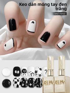 Bộ 2 Sơn Gel Móng Tay Đen Trắng 15ml Màu Trung Tính Tẩy Được Dùng Đèn LED/UV Làm Nail Nghệ Thuật Lâu Trôi Gốc Acrylic/copolymer Carbamate