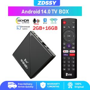 ZDSSY TV98 ATV PRO TV Box Android 14  Media Player BT5.0 Smart Iptv TV Box Allwinner H313 Quad Core 4K 8K Android Dual Wifi 4G 5G Support Voice remote control Top Box