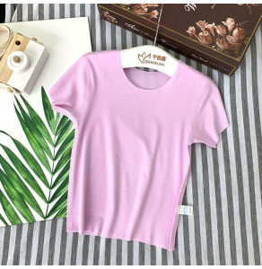 Summer Modal Childrens T-Shirt Thin Short Sleeve Seamless Newborn Baby Toddler Base Layer Top Lightweight Breathable Cotton