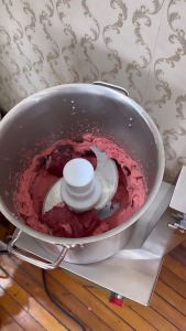 เครื่องสับผสมอาหาร เครื่องปั่นพริก ปั่นเนื้อ ผักผลไม้ บอดี้สแตนเลส ใช้ไฟฟ้า