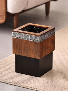 YILI DECO | Vintage Style High-Quality Wooden Trash Bin