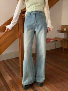 imimtuan | Quần Jeans Xòe Vintage Đã Qua Sử Dụng Cao Waisted Gọn Gàng