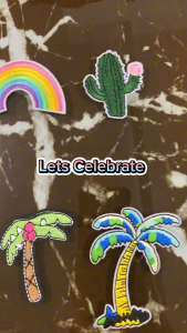 Tropical Theme Embroidery clothes patch stickers Iron patches clothes patch DIY Hole Repair clothing accessories