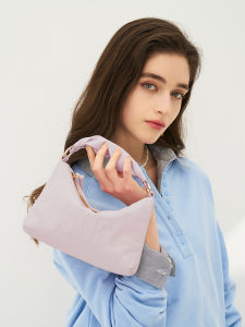 Elle Womens Handbag 2025 New Pillow Bag Top Layer Cowhide Airy Handbag Single Shoulder Commuter Crossbody Bag Soft Leather