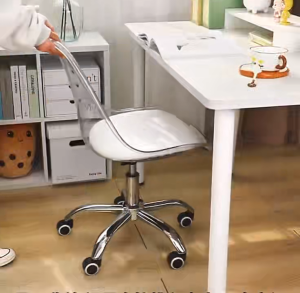 ⚡SG Delivery⚡ Childrens Study Chair Ergonomic PU Computer Chair With Wheels Adjustable Chair Leather Study Chair Nordic Style
