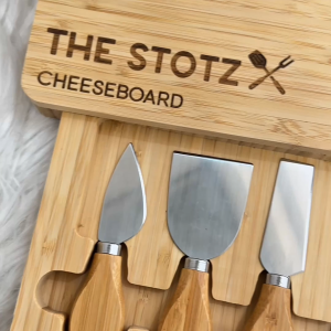 Customised Cheese Board Knife Set | Personalised Charcuterie Board Cheese Platter | Birthday Gifts