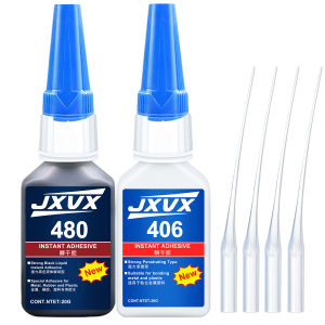 406/480 super glue extra strong waterproof Instant Quick-drying Cyanoacrylate Adhesive Leather Rubber Wood Metal Strong Bond Liquid Glue Tool Resistant to peeling With precision dispenser 1-6pcs.