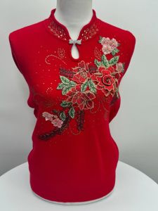 Áo Len Dệt Kim Dày Lót Lông Cừu Cổ Truyền Thống Cho Phụ Nữ Trung Niên Và Cao Tuổi Mùa Thu Đông Thời Trang Giản Dị Thoải Mái