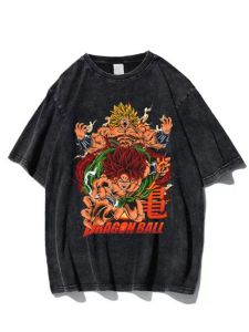 เสื้อยืดแขนสั้นผู้ชาย ทรงหลวม ผ้าฝ้าย ระบายอากาศได้ดี ทรงหลวม ลายการ์ตูน ฤดูร้อน 2024 แฟชั่นสตรีท