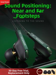 Polvcdg | In-ear Wired Gaming Headphones with Mic Type-C