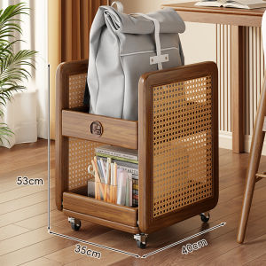 evesigar | Portable Book Bag Storage Rack Double Layer