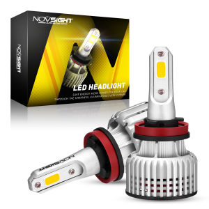 〔Fog Light+Yellow Light〕2 PCS Novsight N12Y H11 LED Car Light 72W 10000LM 3000K LED Headlight Bulb Plug and Play 2 Years Warranty Free Shipping