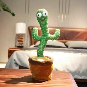 Dancing Cactus Repeat Talking Toy Electronic Plush Toys Can Record 120 English Songs USB Early Education Toy Funny Gift