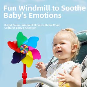 CYLION | Colorful Rotatable Windmill Toy for Strollers Scooters Bicycles