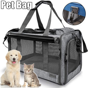 Foldable Pet Travel Carrier Cat Dog Backpack Breathable Mesh Window Bag Pet Supplies