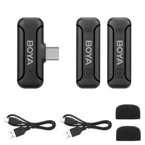 BOYA BY-WM3T2 U1/U2 ไมค์ไร้สาย ไมค์จิ๋ว ไมค์ลอย ไมค์ตัดเสียงรบกวน สำหรับ Vlog Android USB-C Laptop