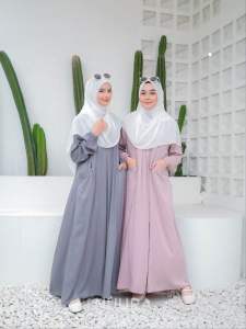HANA DRESS BY NUURA HIJAB GAMIS RAYON ADEM POLOS BUMIL BUSUI WUDHU FRIENDLY
