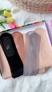 Bộ 5 Đôi Vớ Da Ngắn Trong Suốt Chống Trượt Mỏng Nhẹ JJ - 100style