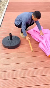 Outdoor Umbrellas Large Hand-Crank Center-Pole Garden Umbrellas Outdoor UV-Protection Yard Beach Market Umbrella