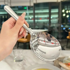 Amoki【Ready in Stock】 Large Stainless Steel Serving Spoon And Slotted Spoon Tableware Big Size Thick Kitchenware