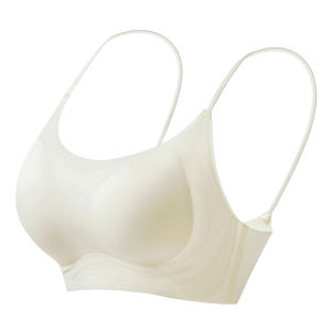 miiow | Ultra-Thin Ice-Silk Womens Underwear Strapless Bra Vest Seamless Invisible Back Design Breathable Summer Style Fixed Strap