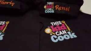 Celemek  Market Day Cookingday Chef Gambar DTF Anak Free Custom Bordir Request Nama Suka-Suka