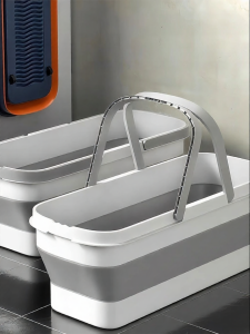 Folding Rollable Mopping Bucket with Wheels