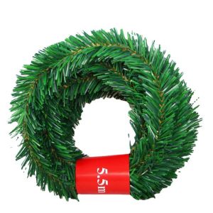 5.5m Pine Christmas Garland Decorative Green Artificial Xmas Tree Rattan Banner Party Plastic Pendant Tinsel Hanging Decoration
