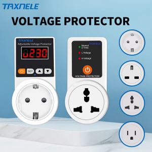 TAXNELE Automatic Voltage Protector AC 220V Adjustable 16A Socket Type Power Surge Protector EU Plug Socket Voltage Safe Refrigerator Protect
