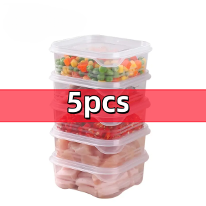 Stackable Food Storage Boxes with Lids - Microwave Safe Containers for Meat Veggies Fruits & Grains - Kitchen & Camping Use