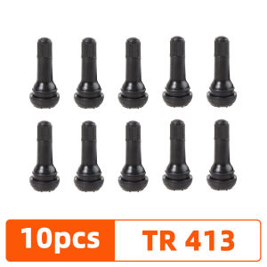 YONGRUN TR413 TR414 Tire Valve Stems Snap In Tubeless Rubber Brass Air Valves with Caps for Car Truck Motorcycle Wheel Repair