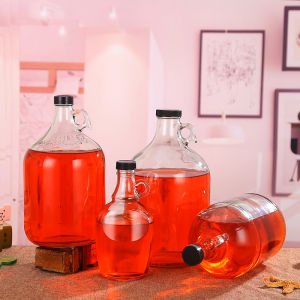 Large Glass Bottle California Wine Bottle 6kg Self-Made Sealed Jar Red Wine Bottle Soaking Wine Bottle Home Grape Winemaking Bottle