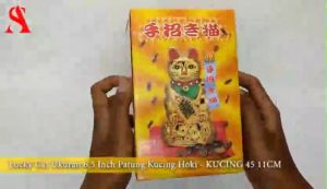 Patung Kucing Hoki Lucky Cat Batrai Kucing Hoki Patung Kucing Pemanggil Rejeki Baterai