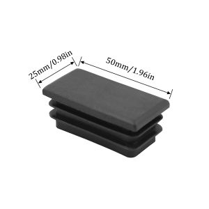 10-16 pcs Black Plastic Square/Round Tube End Caps Anti-Slip Furniture Leg Plugs Floor Protection Blanking Insert Plug