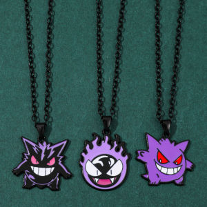 Pokemon Anime Gengar Pendant Necklace Kawaii Gengar Neck Chain for Fans Accessories Gifts