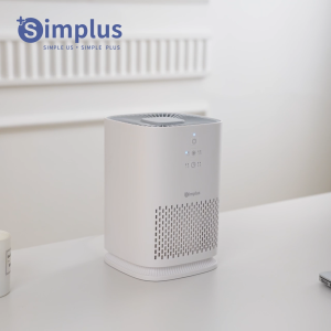 Simplus Air Purifier Mini Compact Desktop Bedroom Use HEPA H11 Filter Remove Allergens 8h Timer