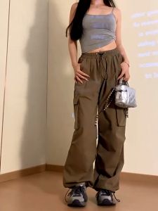 ZAYIDA - Kiya Cargo Pants Wanita Highwaist Loose Korean Style Jumbo - Celana Kargo Wanita Terbaru