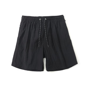 Waterproof Nylon Shorts Elastic Waist Summer Casual Beach Pants Fashionable Dyeing Youth Straight Leg Length Summer Shorts