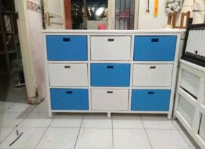 READY STOK LEMARI ROTTAN SINTETIS 9LACI SERBAGUNA