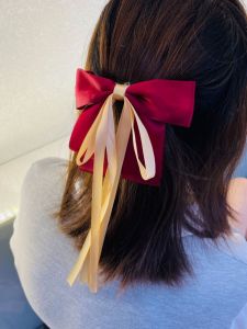 Korean Style Large Butterfly Knot Tassel Hair Clip Elegant Versatile Hanfu Fairy Girl Hair Accessory for Back of Head