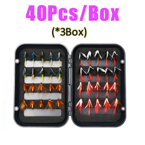 3 Box Assorted Fly Fishing Flies Kit With Portable Fly Box Wet Dry Nymph Feather Lures Freshwater Tackle For Trout Bass