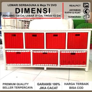 LEMARI RAK 7 ROTAN SINTETIS MOTIF KOMBINASI POLOS RANTAI WARNA MURAH / LACI SERBAGUNA MODERN / RAK PENYIMPANAN BAJU /BERKAS MEJA TV MINIMALIS TERMURAH 2023