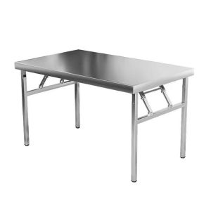 Extra Thick Stainless Steel Foldable Workbench Kitchen Unit Vegetable Cutting Console Night Market Stall Long Square Small Table