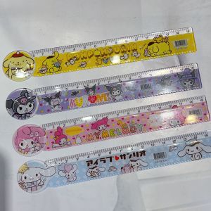 🔥Ready Stock🔥Sanrio Ruler 15cm Melody Kuromi Cinnamoroll Purin Cute Rulers Student School Stationery