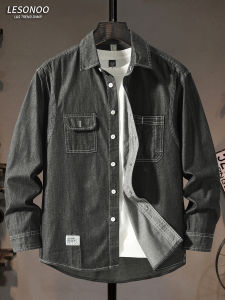 LIANSENNIAO | Áo Sơ Mi Jeans Đồ Bảo Hộ Rộng Tay Dài Thoáng Khí Nhẹ